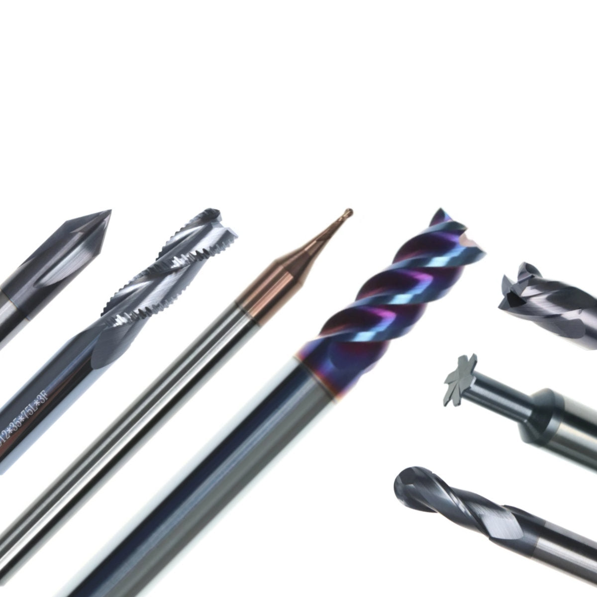 CNC QUALITÄT VHM- Schaftfräser 0,5 mm - Micro Hartmetall Fräser - TiSiN Beschichtung