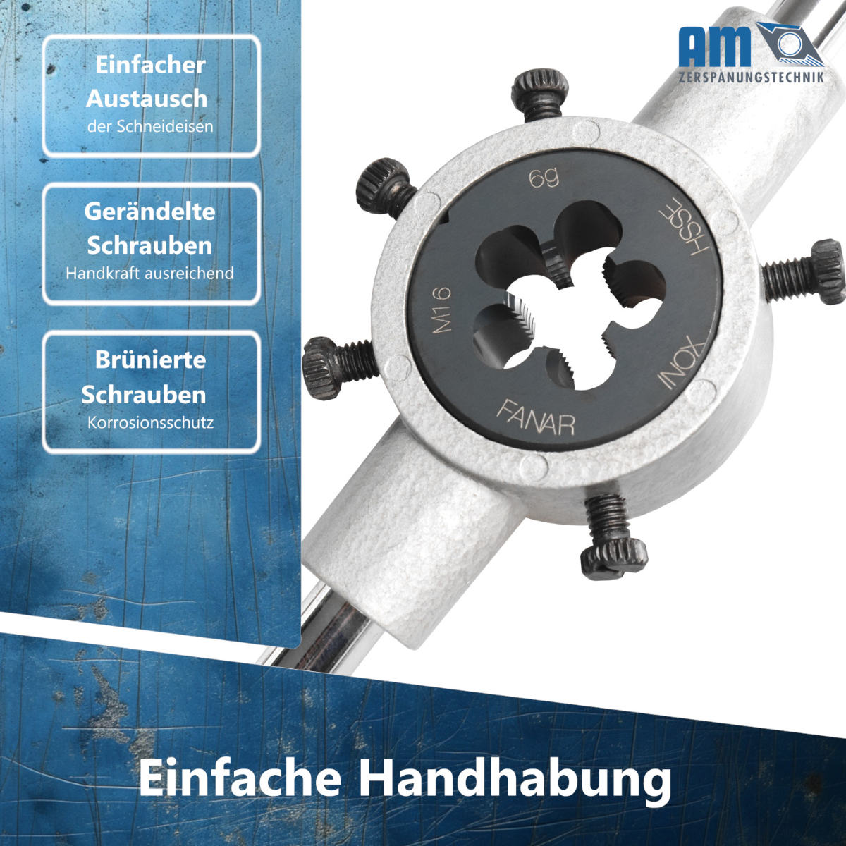 Gewindeschneideisen Halter Handhabung