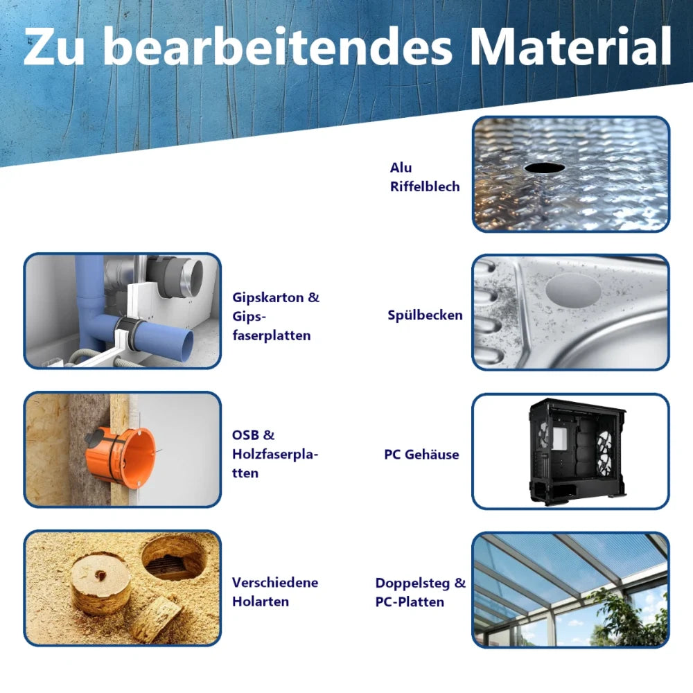 HSS-Bi-Metall Lochsäge für Holz - präzise Bohrungen in Metall, Holz und Kunststoff – AM Zerspanungstechnik