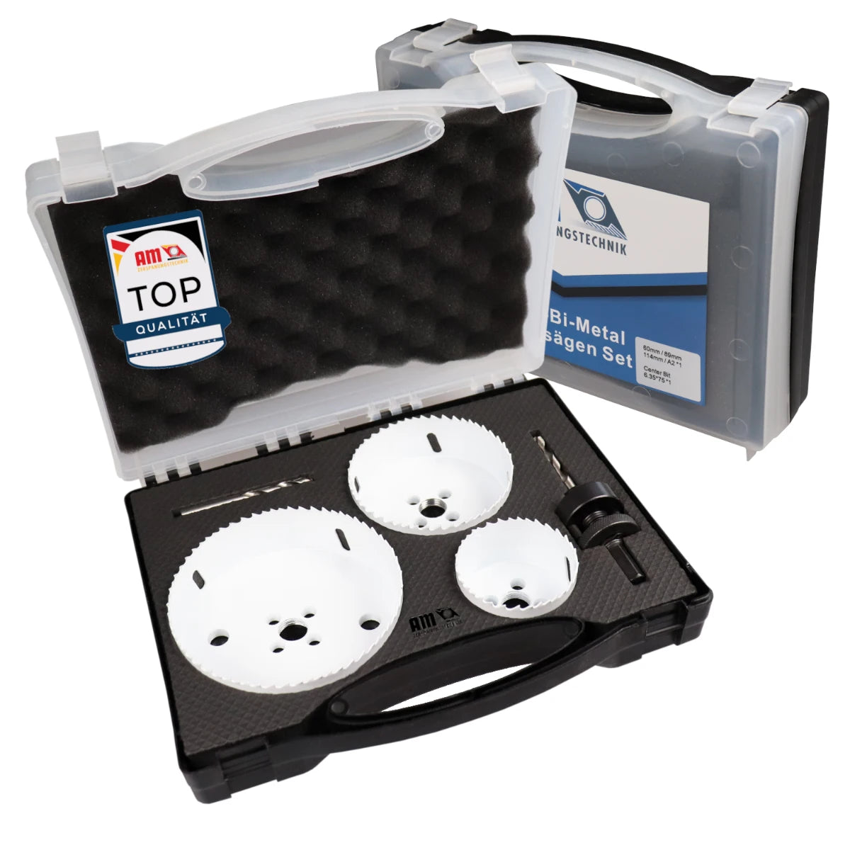 Lochsägen Set 60 mm, 89 mm, 114 mm für präzise Schnitte in Holz, Metall und Kunststoff – AM Zerspanungstechnik