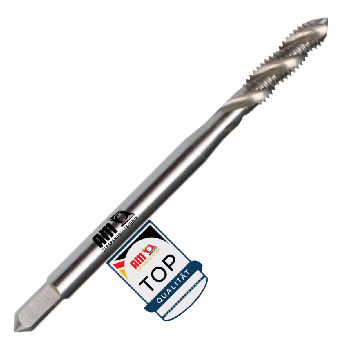 HSSE-Gewindeschneider fuer Sackloecher, ideal fuer praezise Maschinengewindeoperationen, gefertigt von AM Zerspanungstechnik