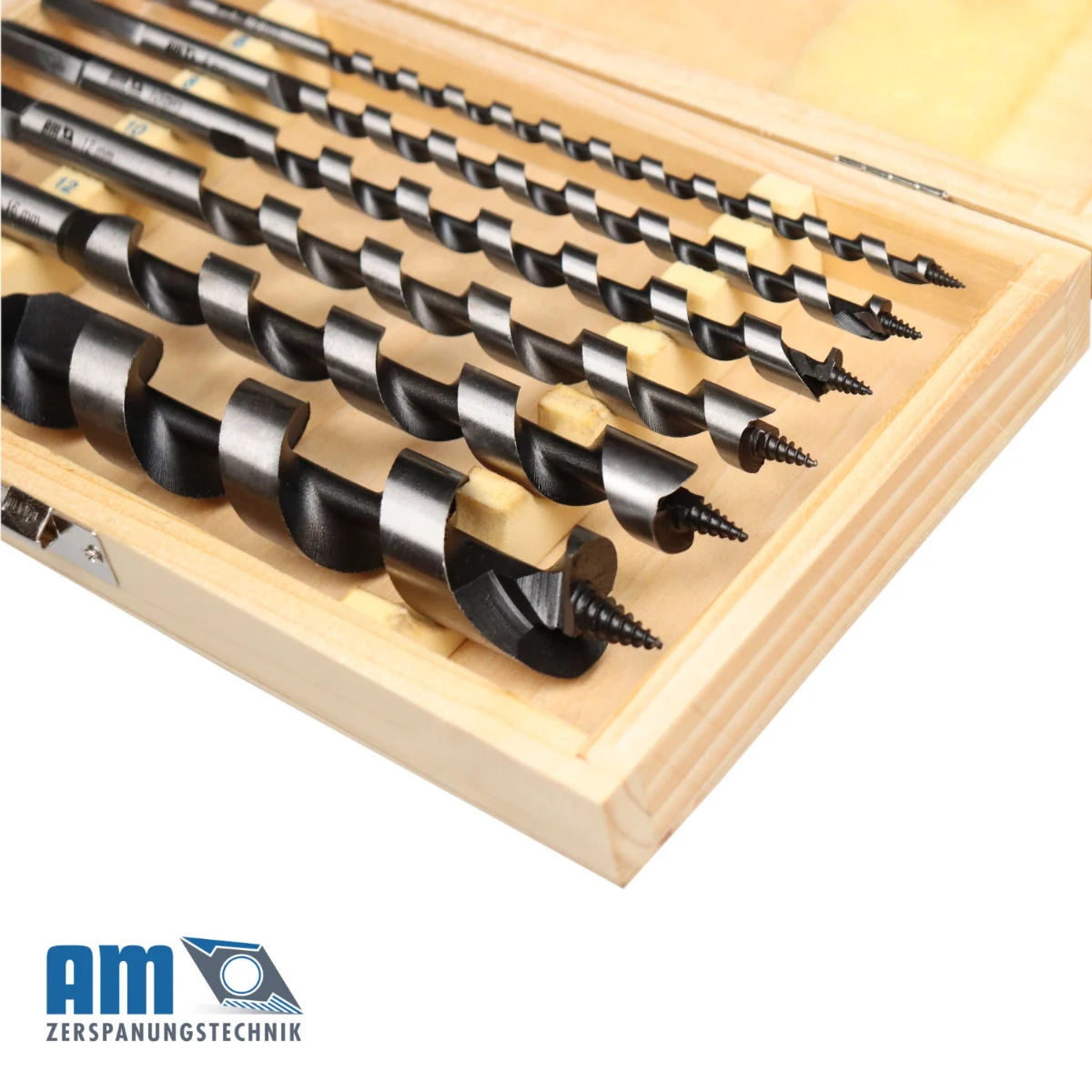 Schlangenbohrerset Balkenbohrer 230mm Set mit spitzer Bohrspitze für präzise Holzbohrungen – AM Zerspanungstechnik steht für Qualität.