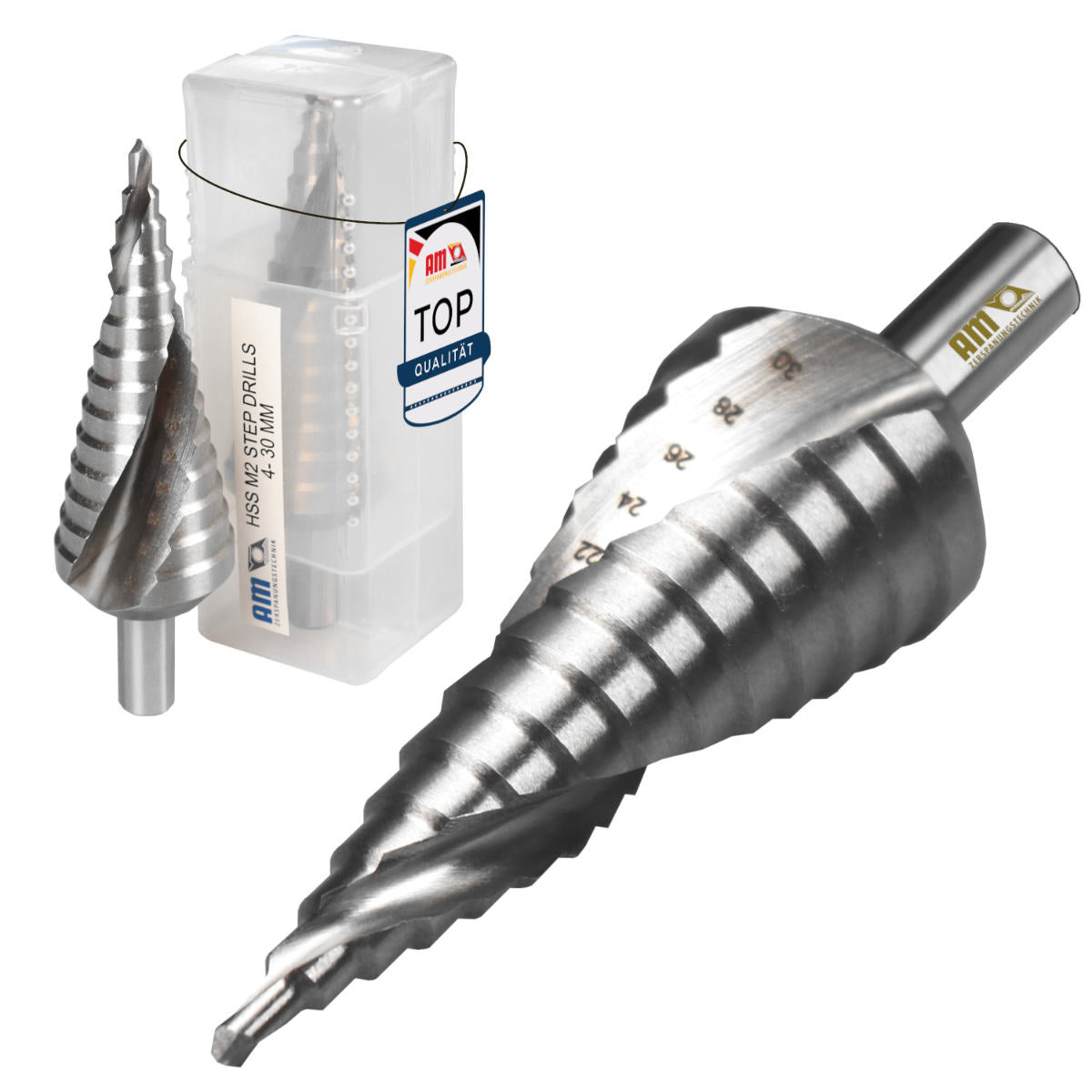 Stufenbohrer 4-30 mm Step Drill Bit AM-Zerspanungstechnik für präzise Bohrungen