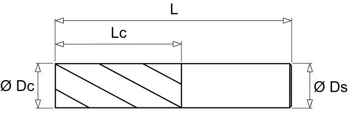 CAD Fräser DLC Zeichnung