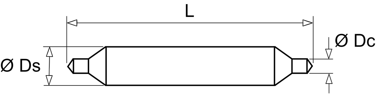 Zentrierbohrer VHM TiAlN DIN333 Form A 60°