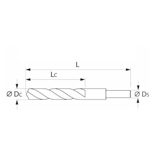 HSS Bohrer Spiralbohrer mit reduziertem Schaft 10,5-30mm