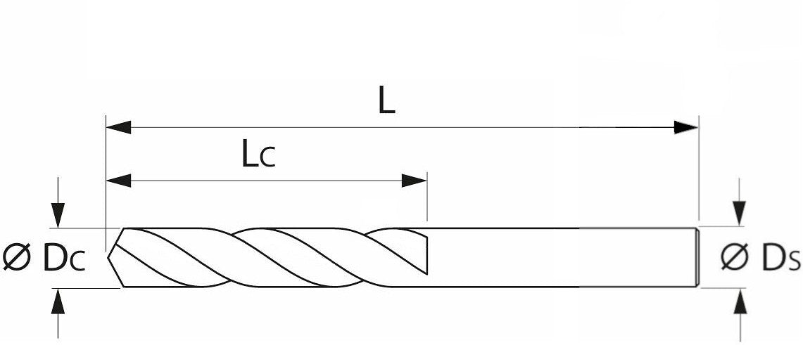 VHM Spiralbohrer Kurzbohrer Minibohrer Ø0,5 Ø0,8 Ø1,25