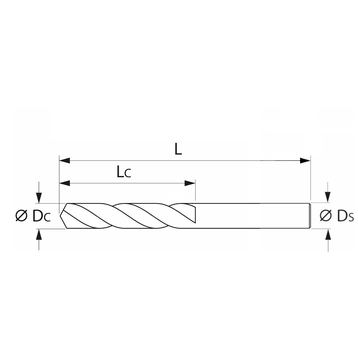 VHM Spiralbohrer 5xD VHM-Bohrer lang