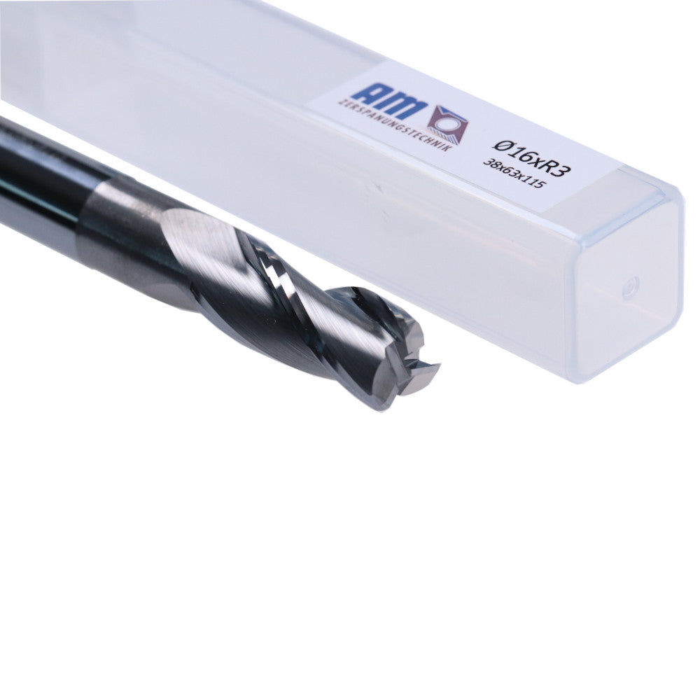 Torusfräser Ø12xR1,5 Ø16xR2 Ø16xR3 Alu