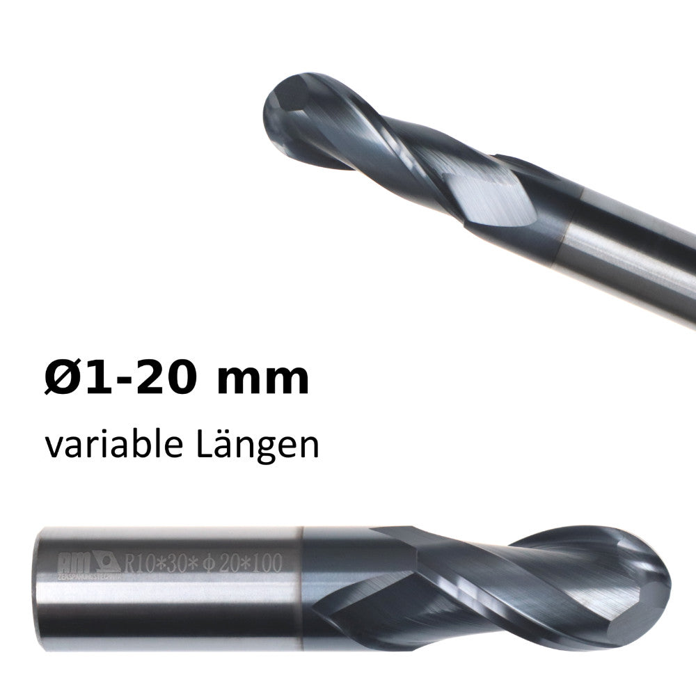 VHM Radiusfräser Kugelfräser