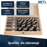Schlangenbohrer Set Ø6-30 x 230mm | Holzbohrer Set 6tlg. | Holzbohrer lang 6x230, 10x230, 15x230, 20x230, 25x230, 30x230