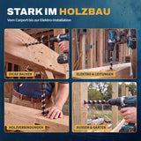 AM Schlangenbohrer für saubere Bohrungen in Weichholz, Treibholz und Hartholz.