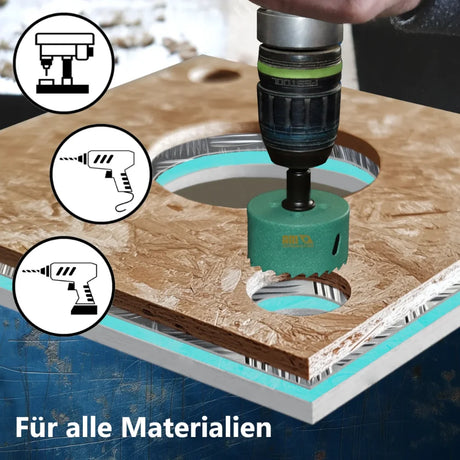 Bi-Metall-Lochsäge für alle Materialien wie Holz, Metall und Kunststoff – AM Zerspanungstechnik für vielseitige Anwendungen.