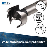AM-Zerspanungstechnik Topfbohrer mit zylindrischem Aufnahmeschaft für gängige Bohrmaschinen.