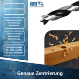 Präzise Zentrierspitze und Vorschneider der AM-Zerspanungstechnik Balkenbohrer.