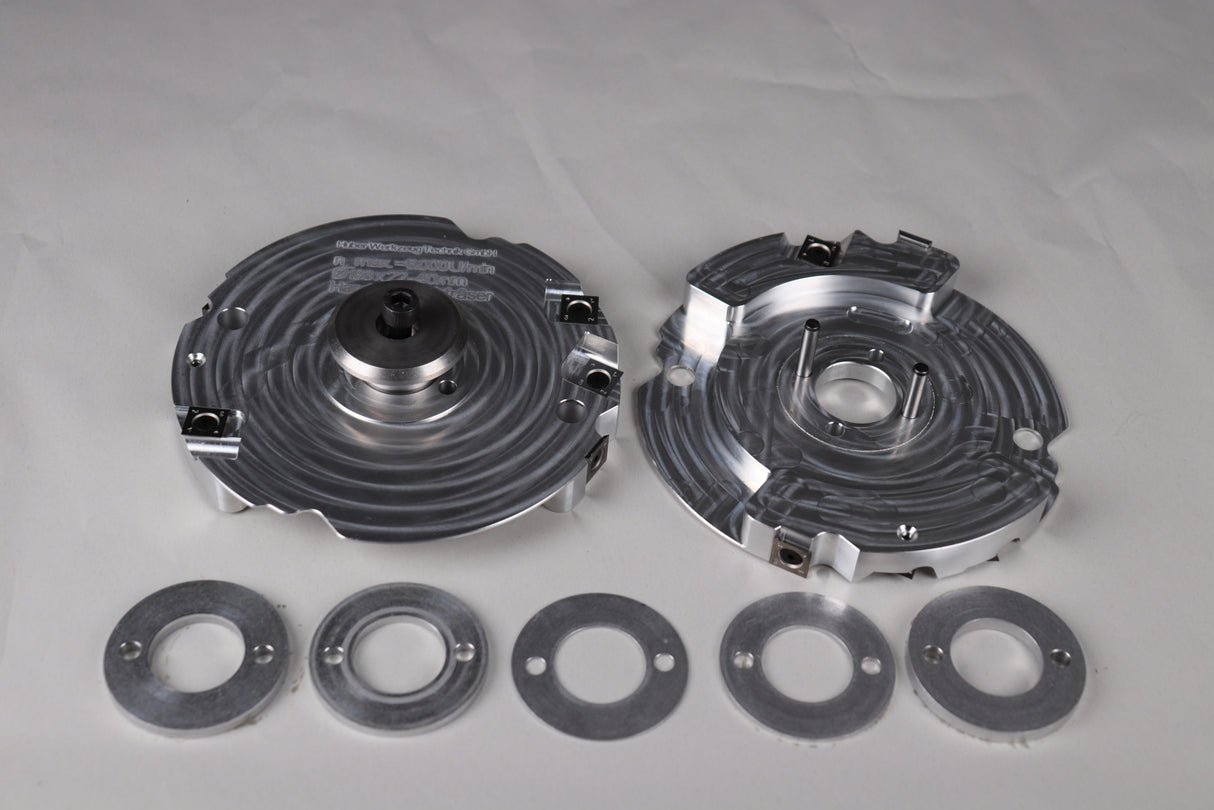 Lieferumfang des Verstellnuters 22 bis 40 mm mit Distanzringen und Zubehör