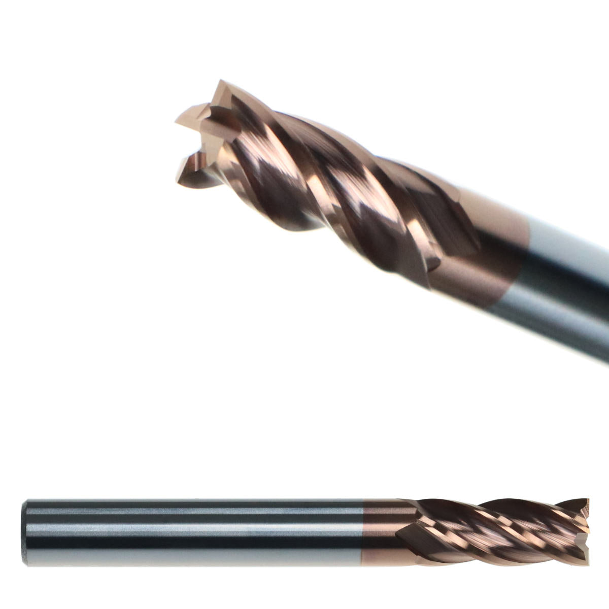 VOBECO VHM Schaftfräser TiSiN – 4 Mm, 4 Zähne, Für Stahl/VA, HRC55