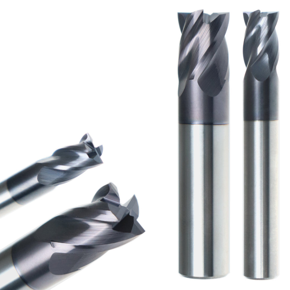 Solid carbide end mill, short Solid carbide end mill TiAlN HPC